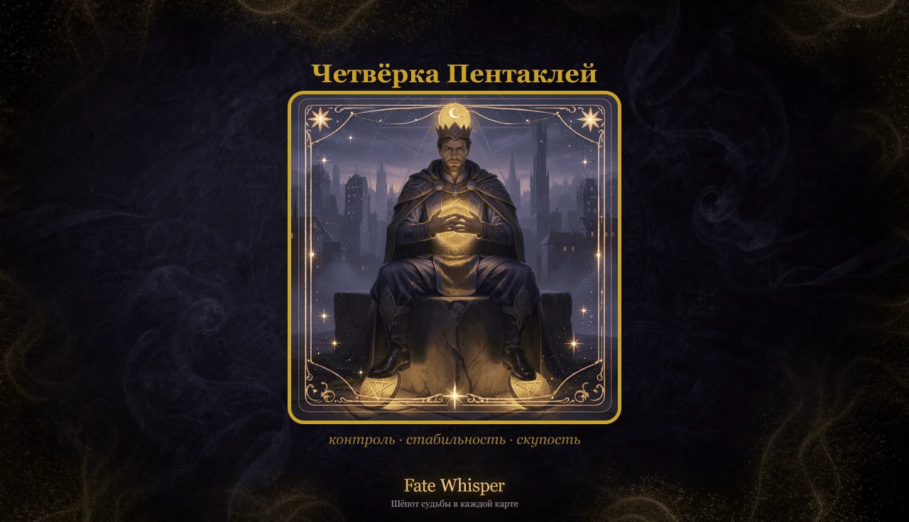 Четвёрка Пентаклей: значение в раскладе Таро